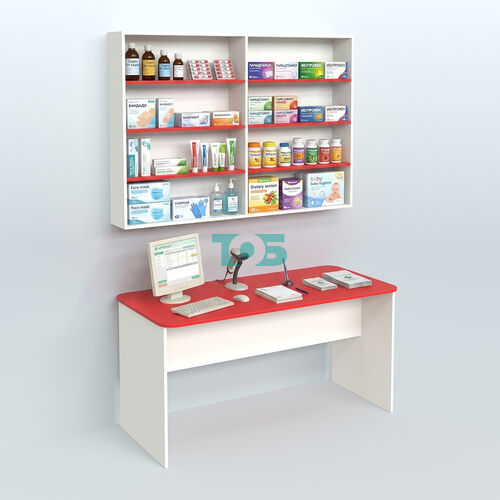 Распаковочный стол с антресолью для аптеки Р-04