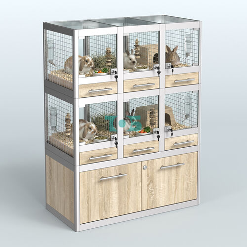 Витрина малая для продажи животных - мелких грызунов в зоомагазин серии ДЕГУ - 02