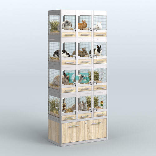 Витрина большая с подсветкой для продажи - мелких грызунов в зоомагазин серии ДЕГУ-С-04