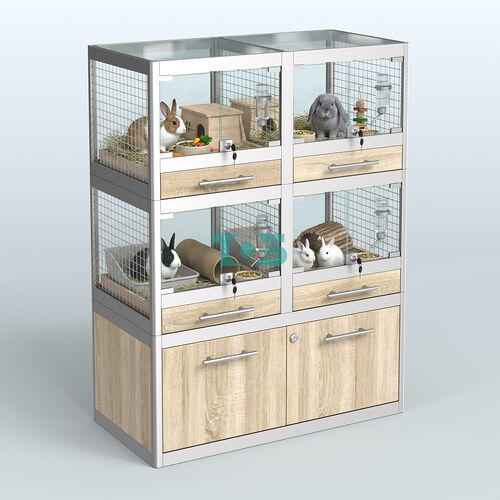 Витрина малая для продажи животных - крупных грызунов в зоомагазин серии ШИНШИЛЛА-02