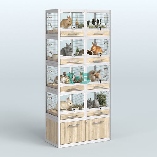 Витрина большая для продажи животных - крупных грызунов в зоомагазин серии ШИНШИЛЛА-04