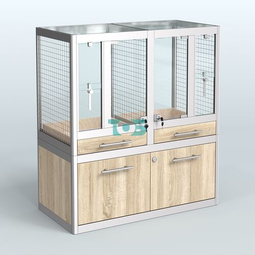 Витрина низкая для продажи птиц в зоомагазин серии ЖАКО-01
