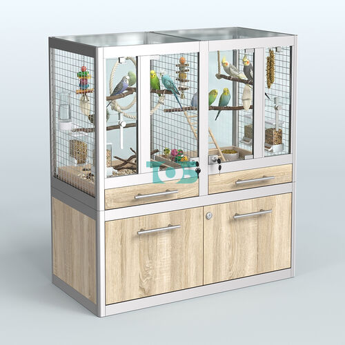 Витрина низкая для продажи птиц в зоомагазин серии ЖАКО-01