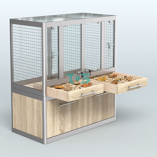Витрина низкая для продажи птиц в зоомагазин серии ЖАКО-01