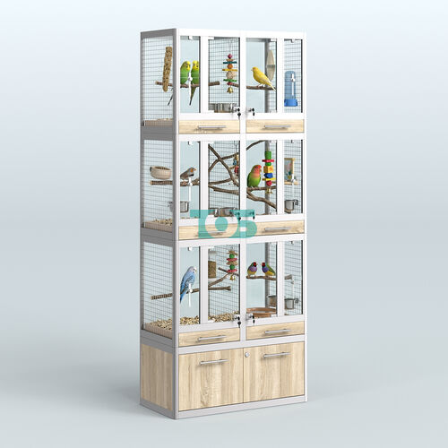 Витрина средняя для продажи птиц в зоомагазин серии ЖАКО-03
