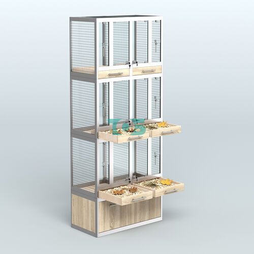 Витрина средняя для продажи птиц в зоомагазин серии ЖАКО-03