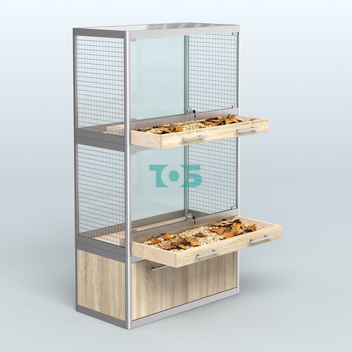 Витрина малая для продажи средних млекопитающих в зоомагазин серии КУНЬИ-02