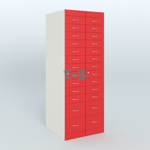 Рецептурный шкаф для аптек METACASE №2 глубиной 800 мм (26 ящиков)