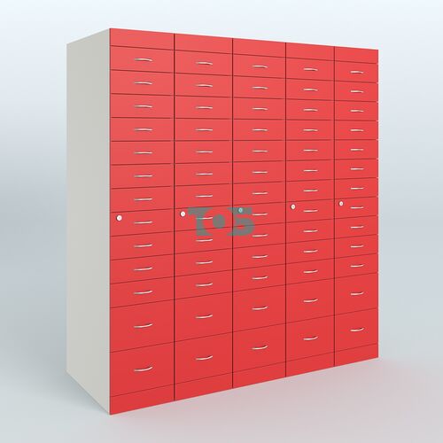 Рецептурный шкаф для аптек METACASE №5 глубиной 800 мм (65 ящиков)