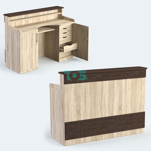 Стол - верстак широкий с ящиками и дверью №3