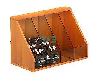 Конфетница №2-4Я на полку для стеллажа 600 мм