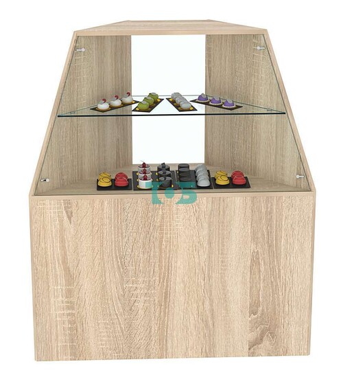 Прилавок для конфет и орехов угловой с высоким накопителем №1