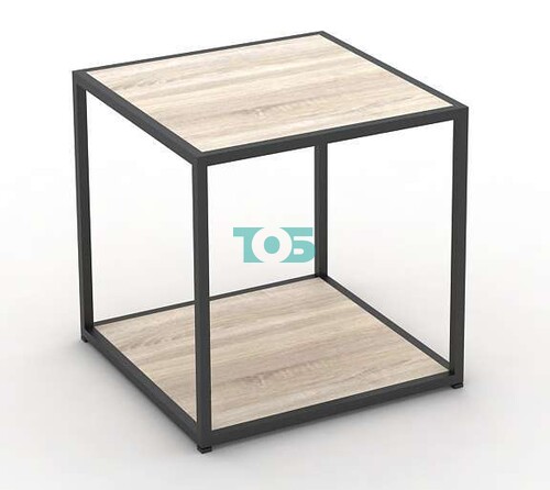 Торговый стеллаж серии ЛОФТ кубик с полками ДСП №16