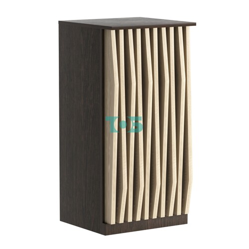 Торговый стол-прилавок квадратный для выдачи товара с планками серии ОРНАМЕНТ №21