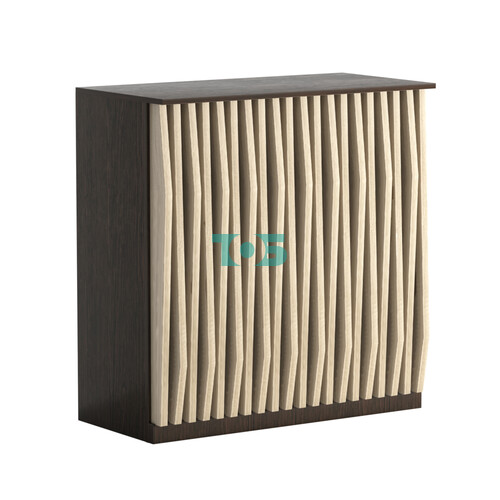 Торговый стол-прилавок широкий с планками серии ОРНАМЕНТ №20