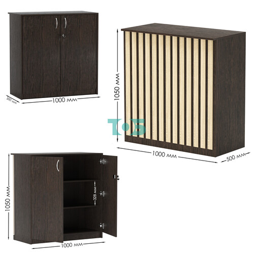 Торговый стол-прилавок широкий с планками серии ПРИЛИВ №20