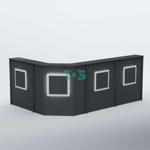 Ресепшен угловой большой КВАДРАТ №4