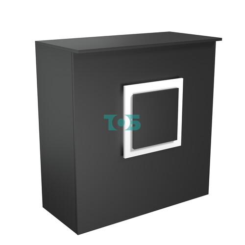 Торговый стол-прилавок широкий с декоративной накладкой серии КВАДРАТ №20