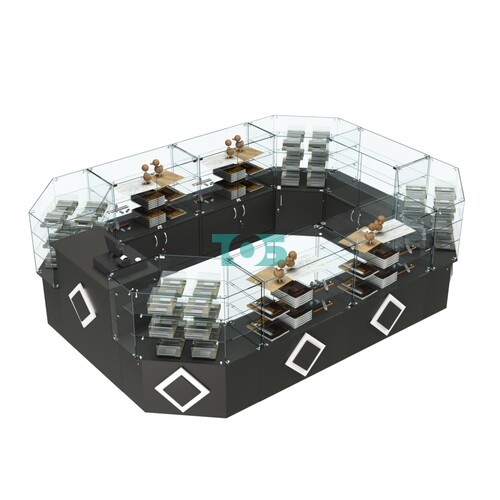 Торговый центральный островок с накладками серии РОМБ №3 (10,38 кв.м)