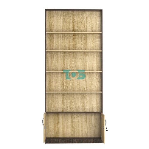 Стеллаж из ДСП с 4-мя полками 100x900 мм серии LEVEL-4 №8 (З/C - ДВП)