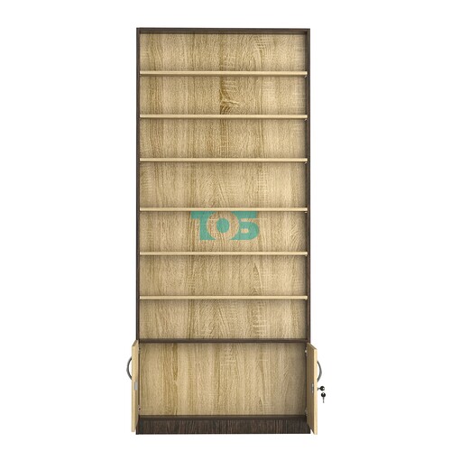 Стеллаж из ДСП с 6-ю полками 100x900 мм серии LEVEL-6 №8 (З/C - ДВП)