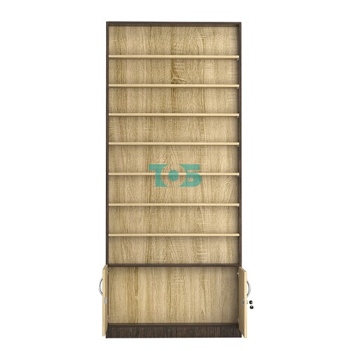 Стеллаж из ДСП с 7-ю полками 100x900 мм серии LEVEL-7 №8 (З/C - ДВП)