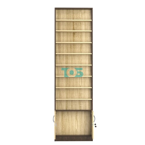 Стеллаж из ДСП с 8-ю полками 100x600 мм серии LEVEL-8 №1 (З/C - ДВП)