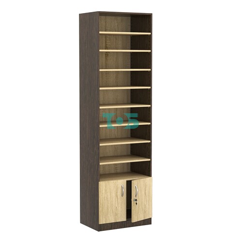 Стеллаж из ДСП с 8-ю полками 400x600 мм серии LEVEL-8 №7 (З/C - ДВП)