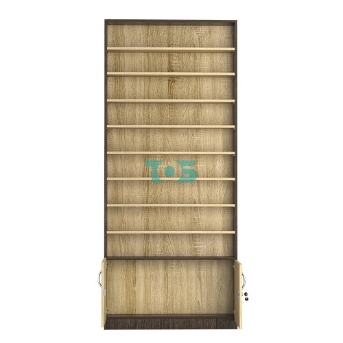 Стеллаж из ДСП с 8-ю полками 250x900 мм серии LEVEL-8 №11 (З/C - ДВП)