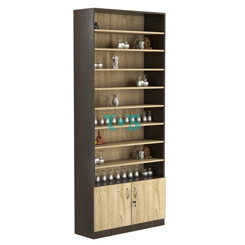 Стеллаж из ДСП с 8-ю полками 250x900 мм серии LEVEL-8 №11 (З/C - ДВП)