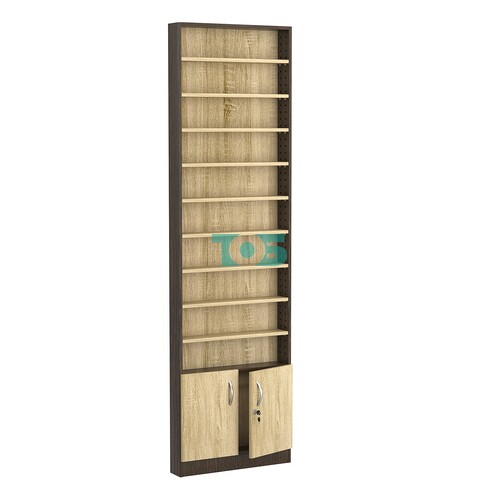 Стеллаж из ДСП с 9-ю полками 100x600 мм серии LEVEL-9 №1 (З/C - ДВП)