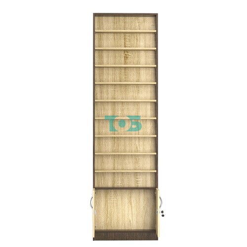 Стеллаж из ДСП с 9-ю полками 100x600 мм серии LEVEL-9 №1 (З/C - ДВП)