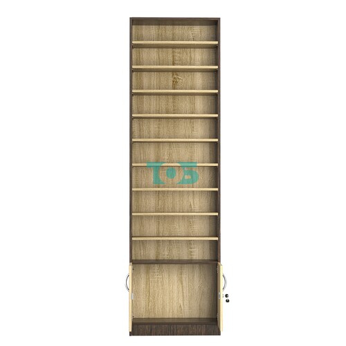 Стеллаж из ДСП с 9-ю полками 250x600 мм серии LEVEL-9 №4 (З/C - ДВП)