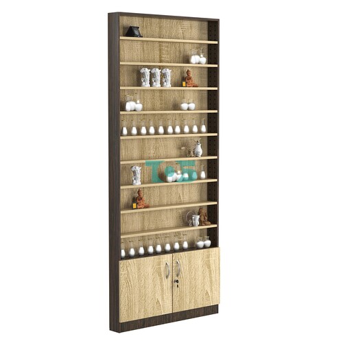 Стеллаж из ДСП с 9-ю полками 100x900 мм серии LEVEL-9 №8 (З/C - ДВП)