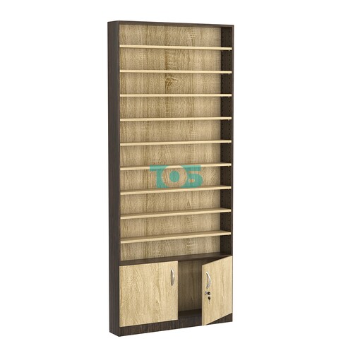 Стеллаж из ДСП с 9-ю полками 150x900 мм серии LEVEL-9 №9 (З/C - ДВП)