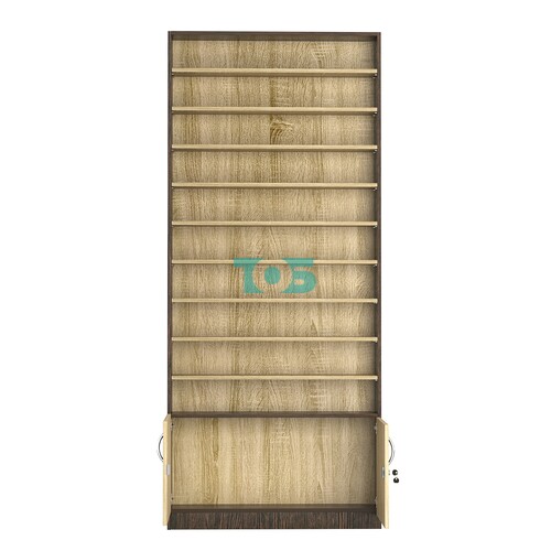 Стеллаж из ДСП с 9-ю полками 150x900 мм серии LEVEL-9 №9 (З/C - ДВП)