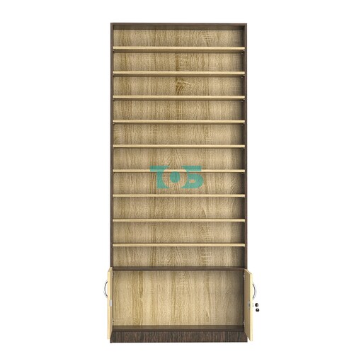 Стеллаж из ДСП с 9-ю полками 200x900 мм серии LEVEL-9 №10 (З/C - ДВП)