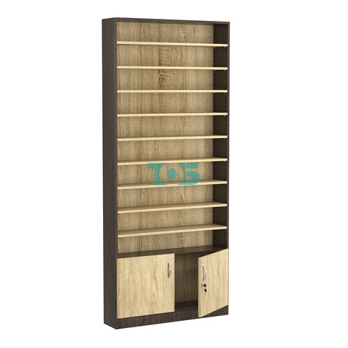 Стеллаж из ДСП с 9-ю полками 200x900 мм серии LEVEL-9 №10 (З/C - ДВП)