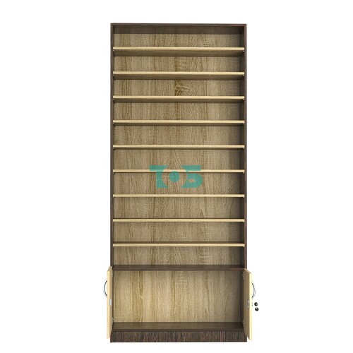 Стеллаж из ДСП с 9-ю полками 350x900 мм серии LEVEL-9 №13 (З/C - ДВП)