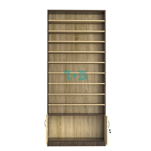 Стеллаж из ДСП с 9-ю полками 400x900 мм серии LEVEL-9 №14 (З/C - ДВП)