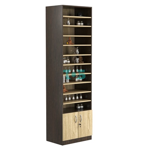 Стеллаж из ДСП с 10-ю полками 400x600 мм серии LEVEL-10 №7 (З/C - ДВП)