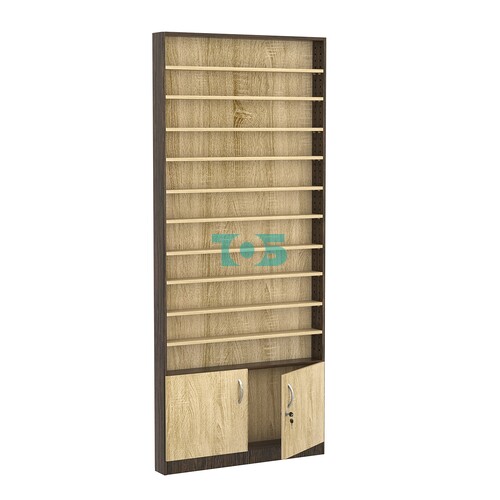 Стеллаж из ДСП с 10-ю полками 100x900 мм серии LEVEL-10 №8 (З/C - ДВП)