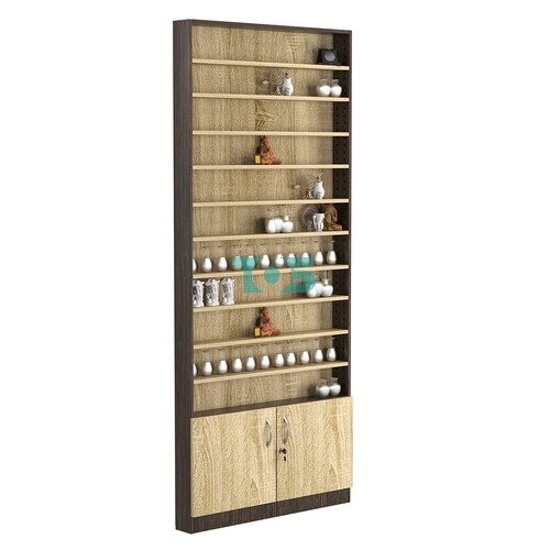 Стеллаж из ДСП с 10-ю полками 100x900 мм серии LEVEL-10 №8 (З/C - ДВП)