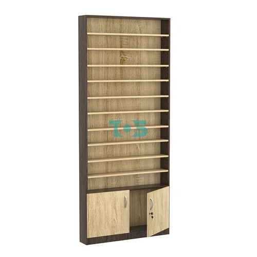 Стеллаж из ДСП с 10-ю полками 150x900 мм серии LEVEL-10 №9 (З/C - ДВП)