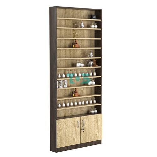 Стеллаж из ДСП с 10-ю полками 150x900 мм серии LEVEL-10 №9 (З/C - ДВП)