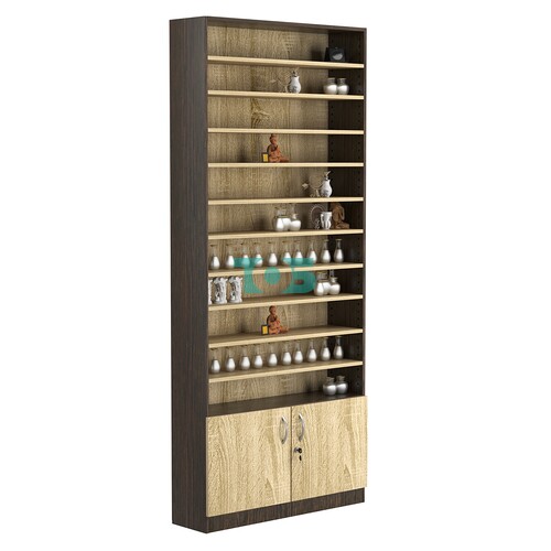 Стеллаж из ДСП с 10-ю полками 250x900 мм серии LEVEL-10 №11 (З/C - ДВП)