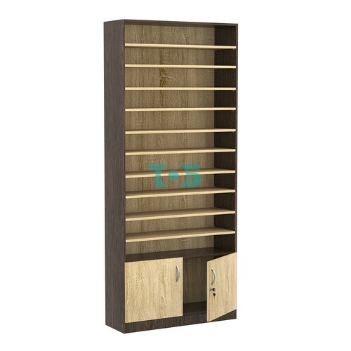 Стеллаж из ДСП с 10-ю полками 300x900 мм серии LEVEL-10 №12 (З/C - ДВП)