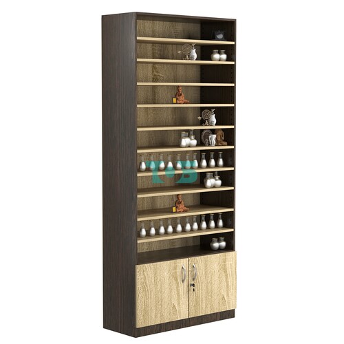 Стеллаж из ДСП с 10-ю полками 350x900 мм серии LEVEL-10 №13 (З/C - ДВП)