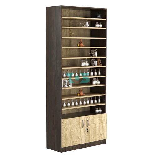 Стеллаж из ДСП с 10-ю полками 400x900 мм серии LEVEL-10 №14 (З/C - ДВП)