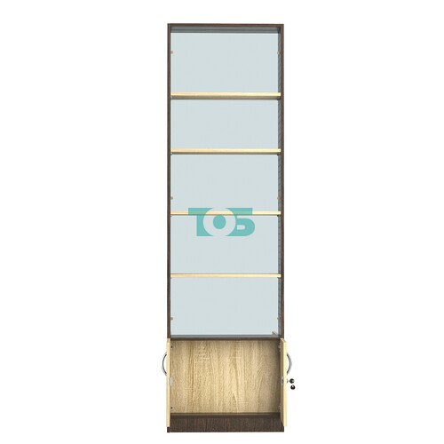 Стеллаж из ДСП с 4-мя полками 100x600 мм серии LEVEL-4 №1-2 (З/C - ЗЕРКАЛО)